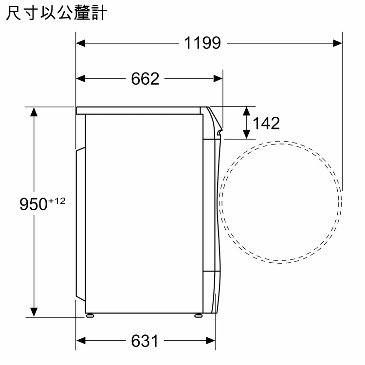 BOSCH洗衣機WSD274A0TC